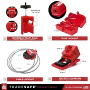 TRADESAFE Lockout Tagout Kit, LOTO Kit 25 Pcs, 2 Keys per Lock for Lock Out Tag Out