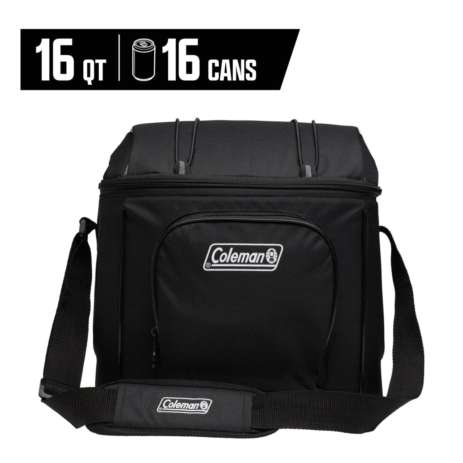 Coleman Chiller 16 Can Capacity Soft-Sided Cooler Bag  Black