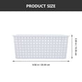 thumbnail image 2 of COOPHYA 2Pcs Woven Storage Boxes Lattice Design Organization For School Use White, 2 of 6