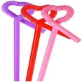thumbnail image 3 of 100 Pcs Colorful Flexible Drinking Straws, 10.2 Inches Extra Long Colorful Disposable Bendy Party Fancy Straws, 3 of 7