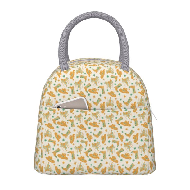 Fotbe Cowgirl Boots 3 Bolsa de Almuerzo con Estampado, Lonchera Aislada, Contenedor de Comida Reutilizable Tipo Cooler a Prueba de Fugas