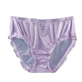 thumbnail image 4 of Blmnix Underwear for Women High Waisted Sexy Underwear Satin Panties Underwear Blue Boxer Shorts for Women,L, 4 of 5