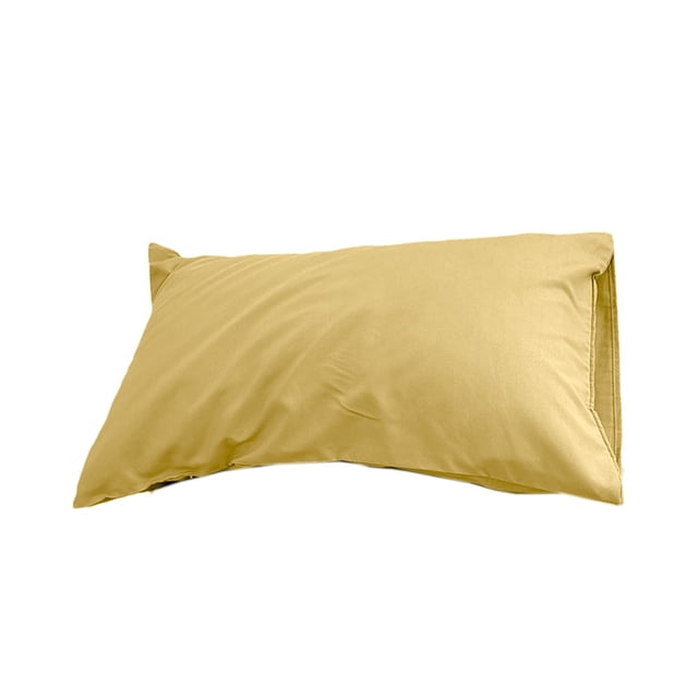 Funda de almohada de poliéster lavada de color liso de 48x74 cm con textura de lino, transpirable y suave para el cabello y la piel, con abertura lateral. Ideal para dormitorio, hotel o residencia
