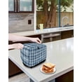 thumbnail image 3 of Blue Plaid Small Toaster Cover 2 Slice, Kitchen Appliance Covers, Modern Simple Watercolor Buffalo Lattice Toaster Oven Cover with Loop, Bread Machine Cover Polyester Dust Cover Protection, 3 of 4