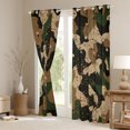 thumbnail image 3 of Homewish Retro Camo Black Out Curtains,Vintage Camouflage Curtains Pack of 2 (42x63 Each),Brown Splashing Ink Bedroom Curtains For Boys Kids,Luxury Bedroom Decor, 3 of 6