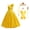 Dress with Accessories, variant on Judy Costume Dress Set Evening Gown Yellow Dress for Birthday Party Suitable 3-12Y