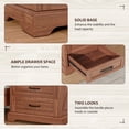 thumbnail image 2 of Farmhouse Nightstand Set of 2, 22 inch Side Table with Charging Station for Bedroom, 2PCS, Brown, 2 of 7