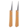 thumbnail image 1 of MasteelfCA 2pcs Wooden Handle Fettling Stainless Steel Pottery Craft Tools Ceramic Carving for Polymer Clay Modeling Sculpting, 1 of 9