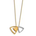 thumbnail image 3 of 14K Two-Tone Gold necklace 17 in Satin Triangle, 3 of 7