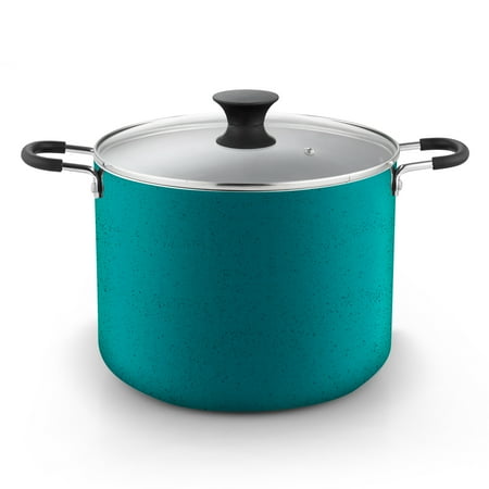 

Cook N Home Nonstick Stockpot with Lid 10.5 Quarts Turquoise