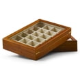 thumbnail image 6 of Solid Wooden Jewelry Box Ring Necklace Bracelet Display Case Jewelry Case Transparent Jewelry Organizer Case Jewelry Box, 6 of 7