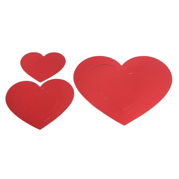Guirnalda de Corazones Colgantes ANGGREK Decoración de Fiesta Tarjeta de amor roja 3D