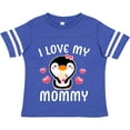 thumbnail image 3 of Inktastic I Love My Mommy with Cute Penguin and Hearts Girls Toddler T-Shirt, 3 of 5
