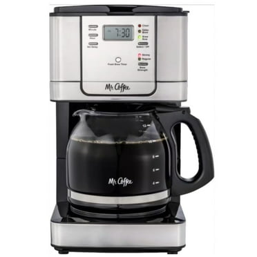 Mr. Coffee - 12-Cup Coffee Maker with Strong Brew Selector - Stainless Steel