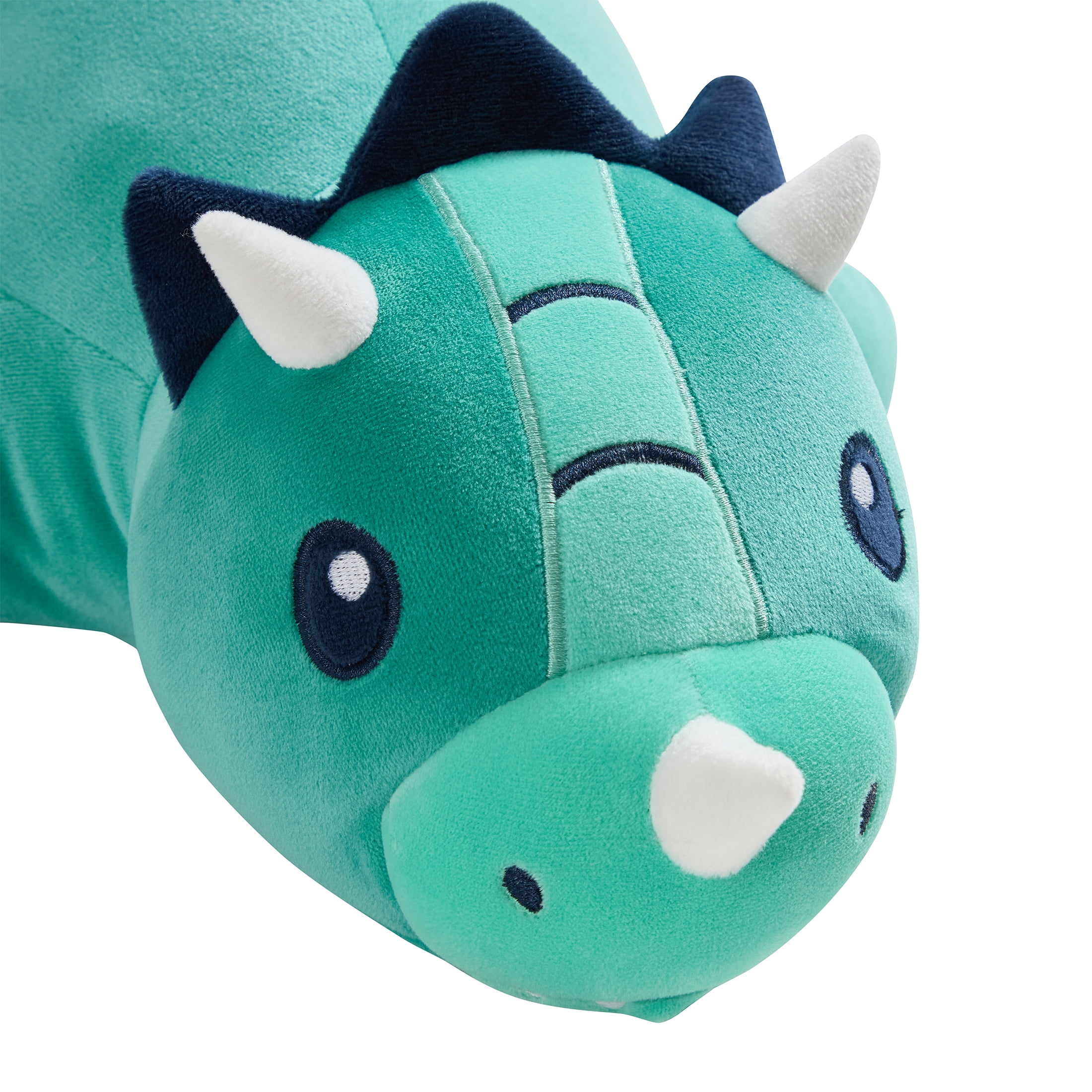 Your Zone Kids 24" x 7" Green Dino Weighted Plush Pillow