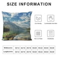 thumbnail image 5 of Orinice Mountain Lake Sky Clouds Graphic Decorative Cushion Throw Pillow Cover Short Plush Zipper Closure 1PC 22x22in, 5 of 5