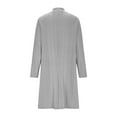 thumbnail image 6 of ClodeEU Women's Plus Size Long Sleeve Lapel Neck Half Zip Dress,Casual Trendy Loose Dress Gray,Womens Plus XXXXXL, 6 of 6