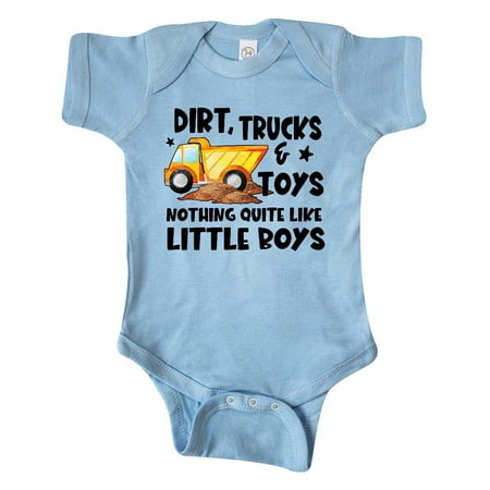 

Inktastic Dirt Trucks and Toys Nothing Quite Like Little Boys Gift Baby Boy Bodysuit
