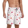 thumbnail image 2 of Vsdgher Shorts de Pyjama pour Hommes Imprimé Corail Rouge et Coquille Saint-Jacques Bas de Pyjama Légers avec Poches-4TG, 2 of 6
