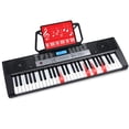 thumbnail image 1 of Best Choice Products Teclado electrónico de 54 teclas, teclado eléctrico portátil para principiantes, juego completo con pantalla LCD, adaptador de corriente, modos de enseñanza, soporte para partitur, 1 of 5