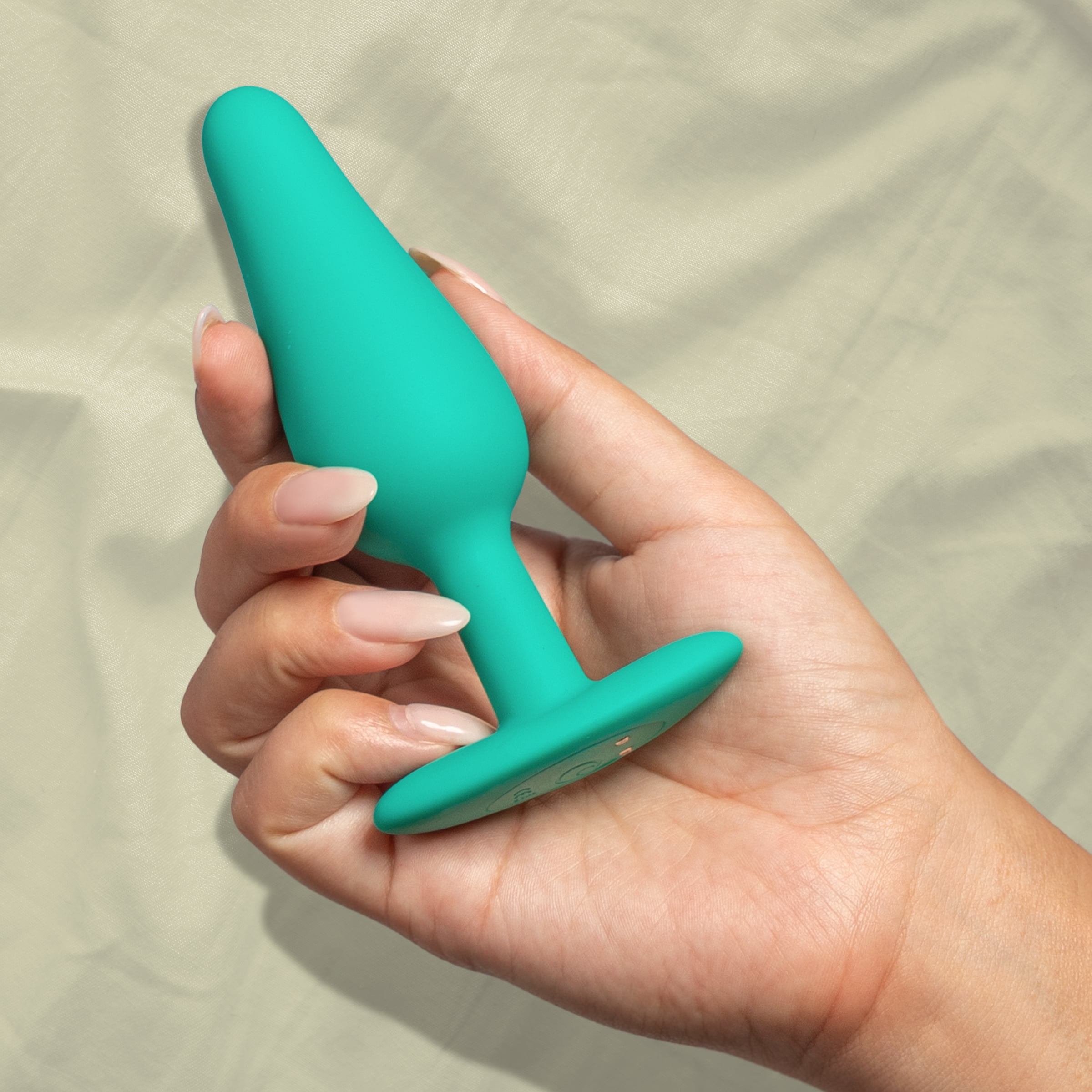 Hello Cake Buzzy Plug Vibrator for Men and Women, Waterproof & Rechargeable Backside Play Toy with 10 Modes, Teal
