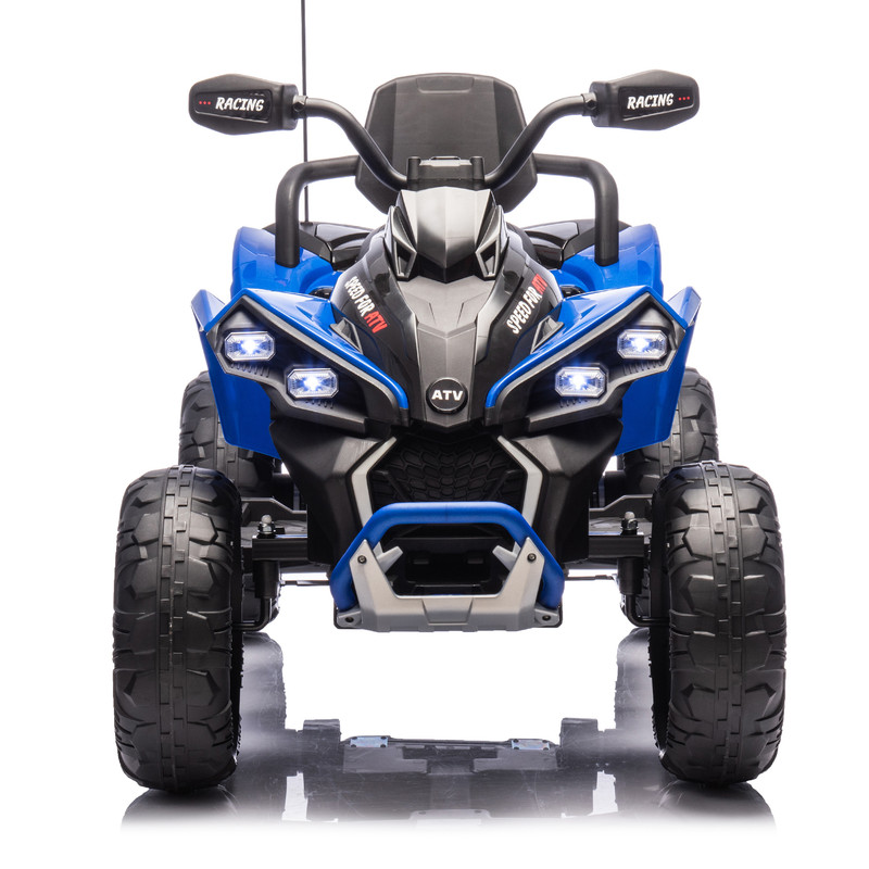 Gundir 24V Electric Ride On Car for Kids with Remote Control, Four-Wheel Shock Absorber, Bluetooth Storytelling, Music, LED Lights, USB/MP3 Support, 3.73MPH, Age 3-12, Blue