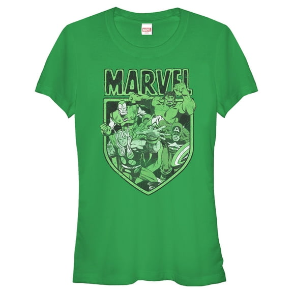 Junior's Marvel Avengers Shield Graphic Tee Kelly Green 2X Large