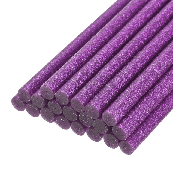 Unique Bargains 20pcs Hot Melt Glue Gun Sticks,100mm x 7mm for Most Glue Gun,Glitter Purple
