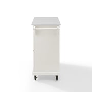 Crosley Furniture MDF Wood Granite Top Kitchen Cart in White