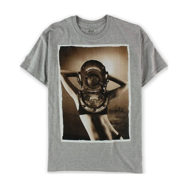 Camiseta Ecko Unltd con estampado de noche estrellada para Hombre Gris Extra Pequeña