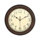 thumbnail image 1 of EeaseMX Reloj de pared clásico redondo de 12 pulgadas, decorativo, sin tictac (bronce), 1 of 3