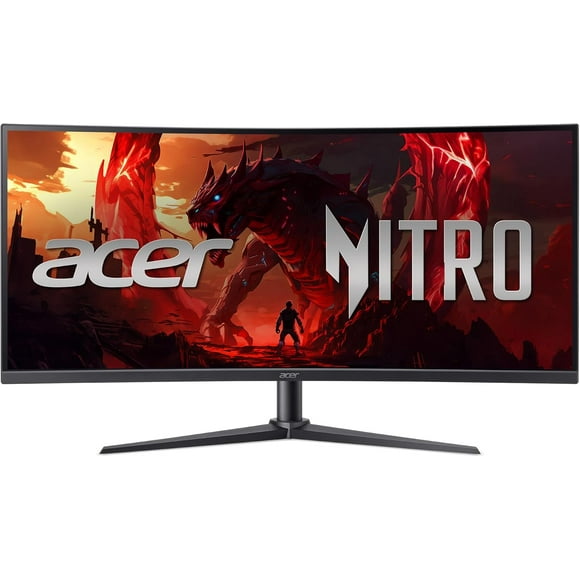 Acer 34" Nitro XZ0 Gaming Monitor - Curved UWQHD| AMD FreeSync Premium| 1ms| Display Port - Excellent Recertified with min 1 Year Acer Manufacturer Warranty