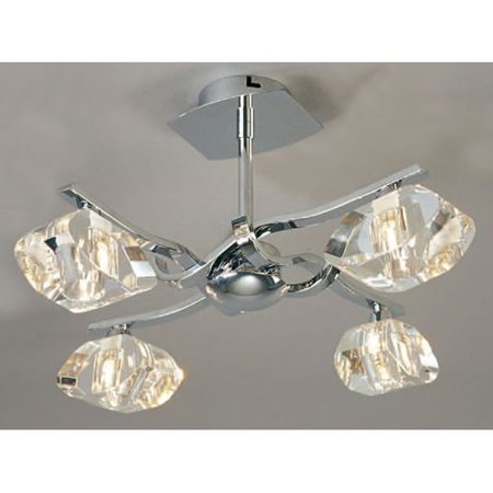 Mantra Lighting 415 Alfa 4 Light Semi Flush Ceiling Fixture