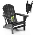thumbnail image 2 of Patiojoy Adirondack Chair W/Ergonomic Design&Ottoman Outdoor Armchair HDPE chair for Yard&Patio Black, 2 of 8