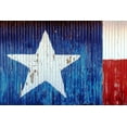 thumbnail image 2 of Texas Picture Archive 14x11 Gold Ornate Wood Framed with Double Matting Museum Art Print Titled - Texas State Flag painted on a barn, 2 of 4