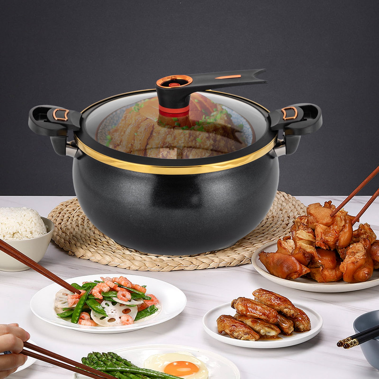 Micro Pressure Cooker, Non-Stick 8L Multi-Function Pot with Auto Pressure Relief Valve 8.45Qt