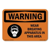 OSHA WARNING Sign - Wear Breathing Apparatus In This Area | Plastic Sign | Protect Your Business, Work Site, Warehouse & Shop Area | Made in the USA