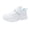 White, variant on LYHaoo Lightweight Breathable Mesh Sneakers For Boys And Girls Comfortable Soft Thick Sole Running Shoes for School Sports,Black,Sizes 12(7.24") Little Kid