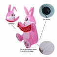 thumbnail image 5 of 5Ft Easter Bunny Inflatable,Easter Blow Up Yard Decorations with LED Lights Easter Inflatable Pink, 5 of 8