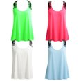 thumbnail image 3 of Mujeres Top de verano Casual sin mangas chaleco Camiseta Tank T-Shirt de encaje de ganchillo Abanopi Rosa XL, 3 of 7