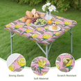 thumbnail image 4 of Pink Hedgehog Rose Pattern Square Fitted Tablecloth with Elastic Edge,Square Table Cover,Washable Elastic Table Cover for Home Kitchen Party Decor 34"x34", 4 of 6