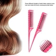 thumbnail image 4 of Amdohai 3-Row Teasing Comb Detangling Brush Rat Tail Comb Adding Back Coming Hairdressing Combs, 4 of 6