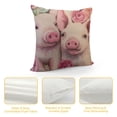 thumbnail image 4 of Pig Throw Pillow Cover Cute Pig Ballerina Watercolor Seamless Pattern Decorative Square Pillow Case for Home Bedroom Living Room Cushion Cover, 4 of 5