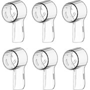 6 Pack Toothbrush Heads Dustproof Cover Compatible with Oral B, Fits for Oral-B iO Series, Pro 1000, 1500, 5000, 7500 Electric Toothbrush, Protects Brush Head and Convenient Travel (Transparent)