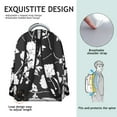 thumbnail image 4 of Sac à Dos d'École avec Illustration Florale et de Colibri, Sac à Dos Multifonction pour Étudiants avec Motif de Fleurs à l'Aquarelle et Bretelles Ajustables, 4 of 4