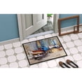 thumbnail image 2 of Carolines Treasures JMK1066MAT On the Hill Sailboats Door Mat Indoor Rug or Outdoor Welcome Mat 18x27 Doormat  27"L x, 2 of 4