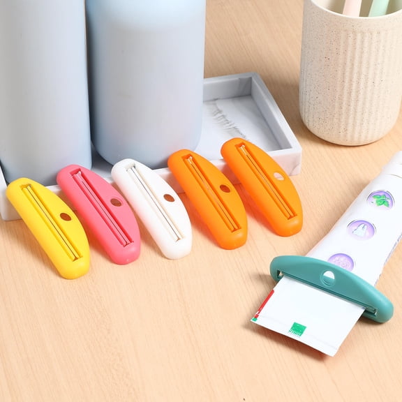 ETHZZLE 6Pcs Tube Squeezer Tool Plastic Manual Toothpaste Roller Dispenser for Home