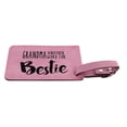 thumbnail image 3 of ThisWear Grandma Gifts for Women for Grandma Another Word for Bestie 2-pack Laser Engraved Leatherette Luggage Tags Pink, 3 of 4