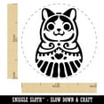 thumbnail image 2 of Cat Russian Nesting Doll Matroyshka Babushka Self-Inking Rubber Stamp Ink Stamper - Brown Ink - Medium 1 Inch, 2 of 7