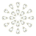 thumbnail image 1 of Unique Bargains 20Pack Teardrop Sew on Rhinestone - 8x5mm Glass Teardrop Crystal Rhinestones in Gold Prong Setting (White), 1 of 7